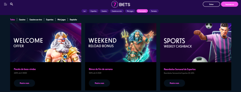 7 bets promocoes